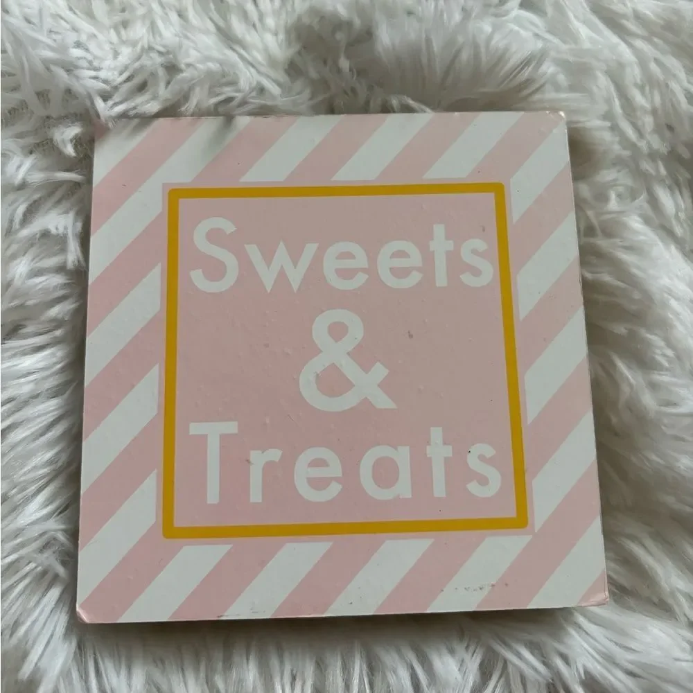 Wood Party Decor Blocks Life is Sweet Sweets & Treats Bundle of‎ 4 Girly Bakery